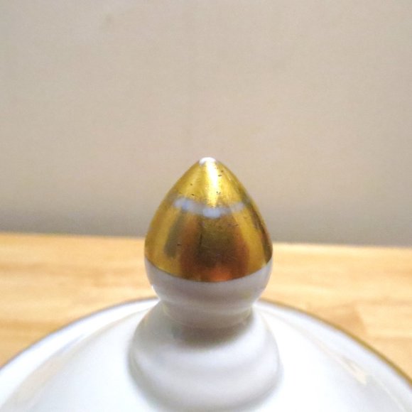 Vintage Birks Teapot 4 Cup Gold Roses White Porcelain Made in France - Picture 8 of 14